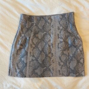 Zara Gray Snake Print Pencil Skirt